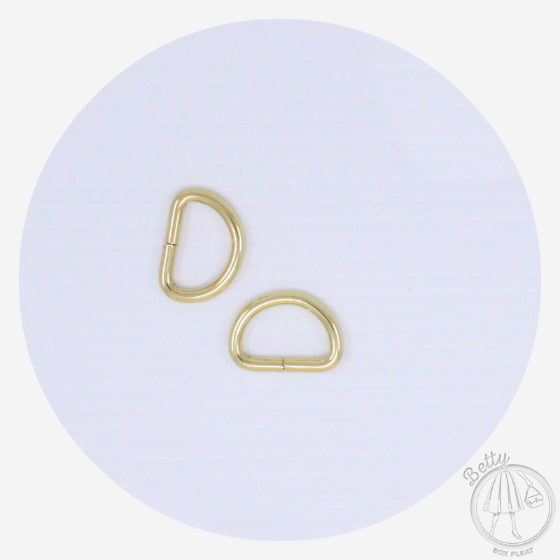 12DRG 12mm D Ring - Gold