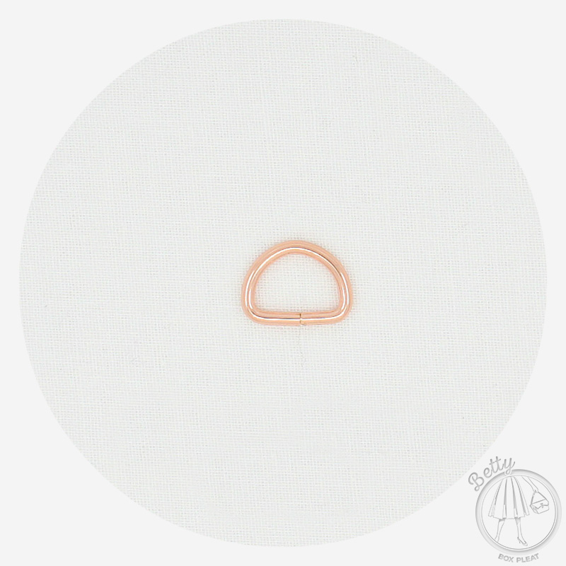 12DRRG 12mm D Ring - Rose Gold