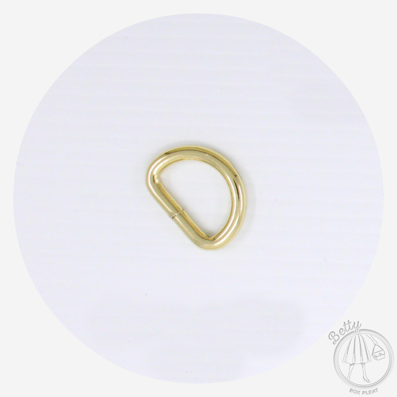 16DRG 16mm D Ring - Gold
