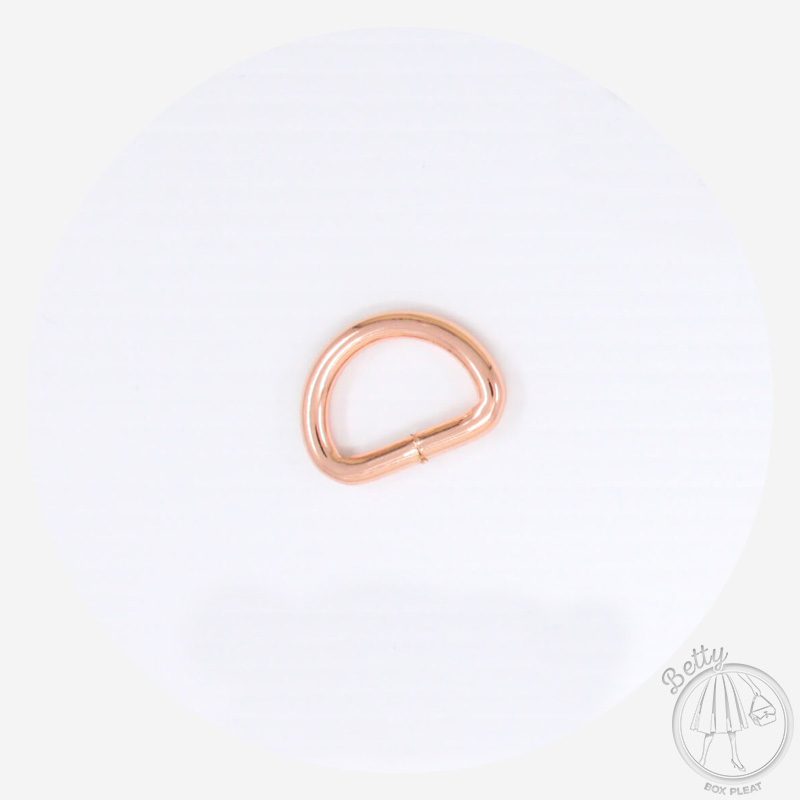 16DRRG 16mm D Ring - Rose Gold