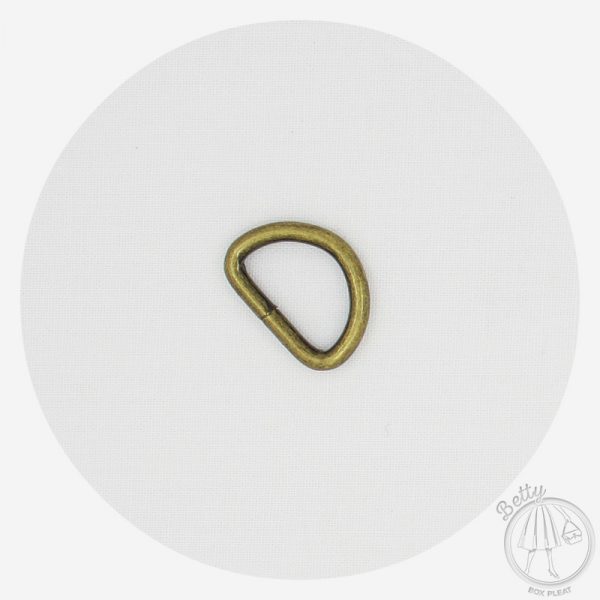 20mm D Ring - Antique Brass