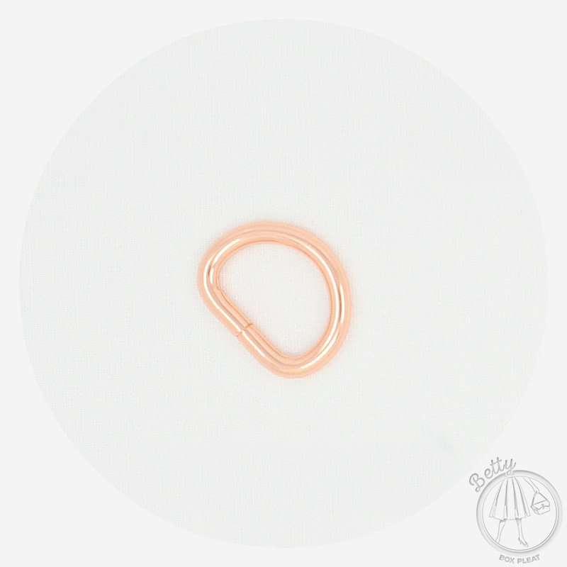 20DRRG 20mm D Ring - Rose Gold