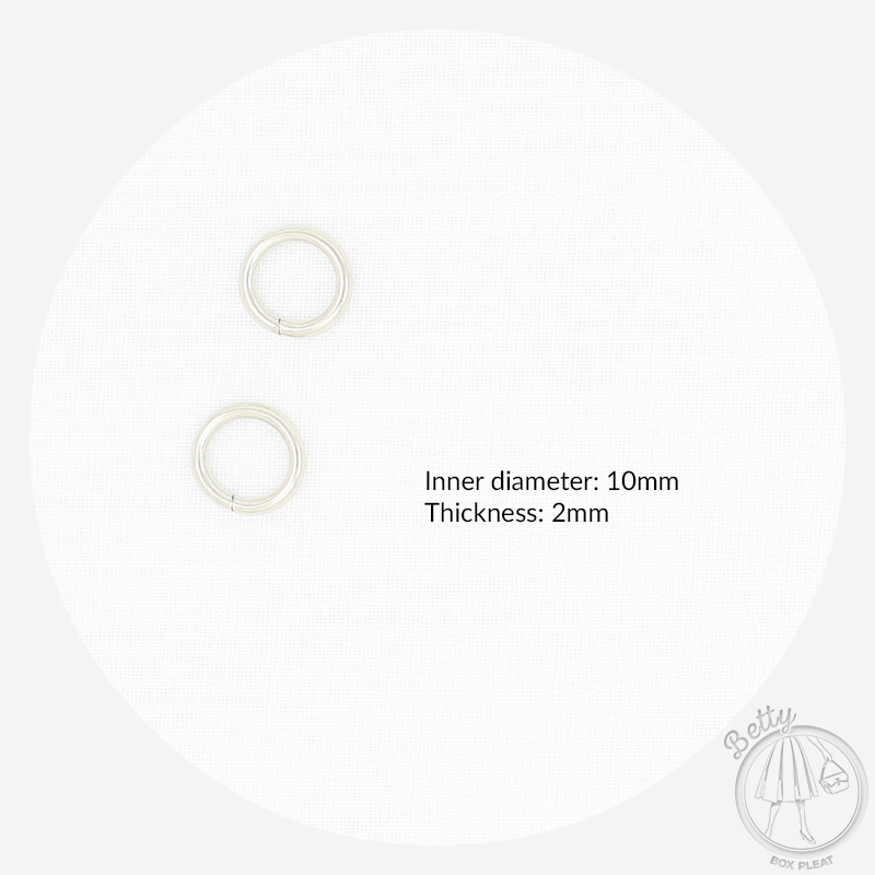 10ORS-1 10mm O Ring - Silver - dimensions