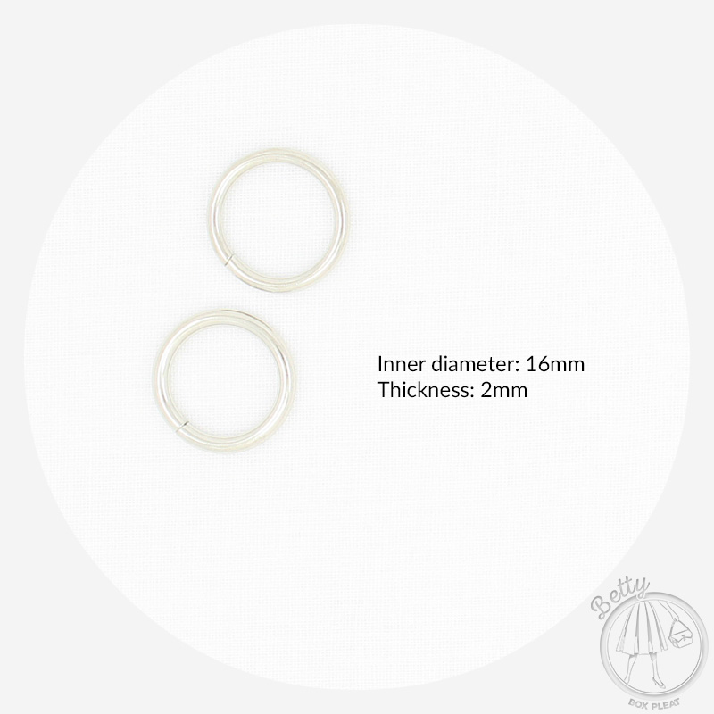 16ORS-1 16mm O Ring - Silver - dimensions
