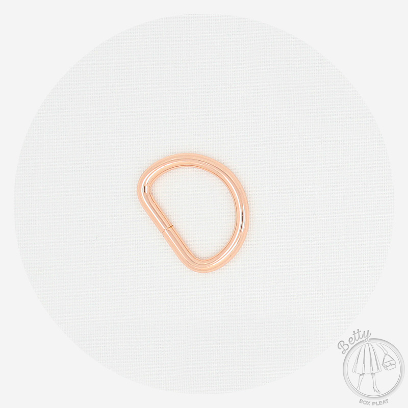 25DRRG 25mm D Ring - Rose Gold