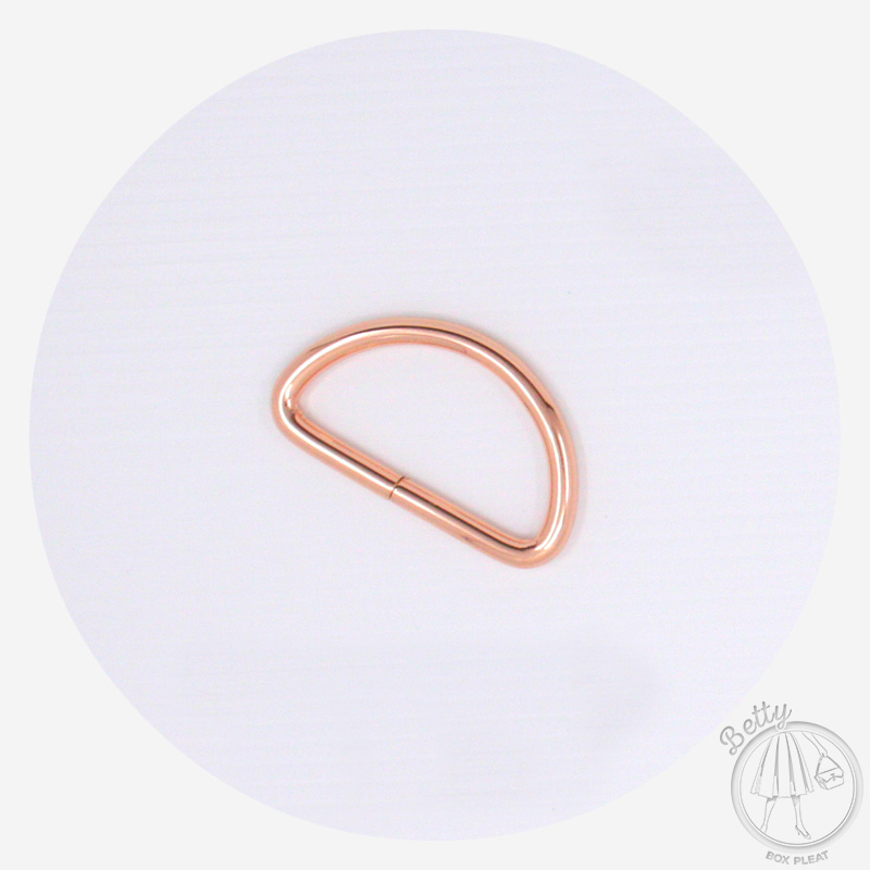 38DRRG 38mm D Ring - Rose Gold