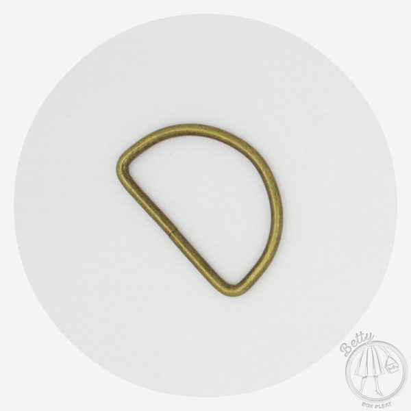 50mm D Ring - Antique Brass